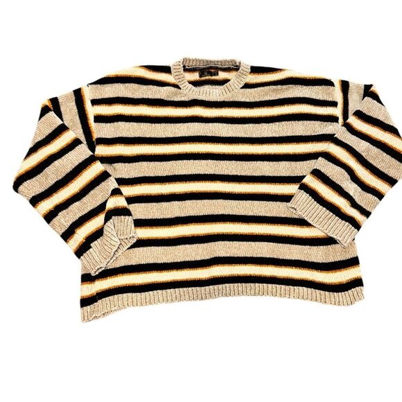 Volcom women’s XL y2k vintage striped chunky knit pullover sweater - Picture 1 of 4